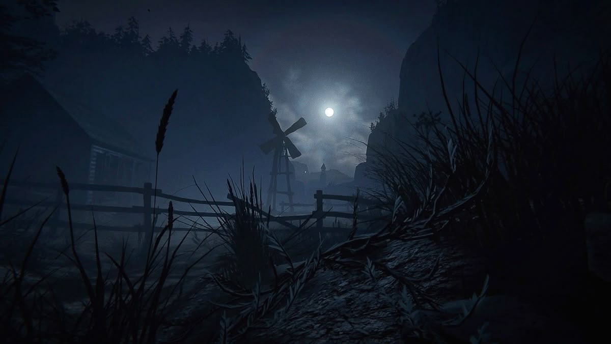 Outlast 2 moonlit landscape